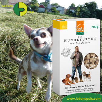 Defu Felderzeugnisse Bio Hundefutter Snack Huhn und Dinkel