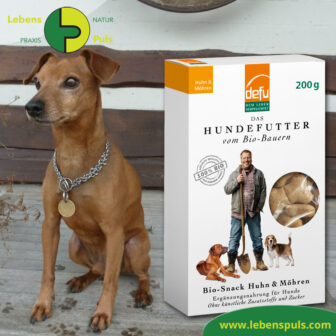 Defu Felderzeugnisse Bio Hundefutter Snack Huhn und Moehre