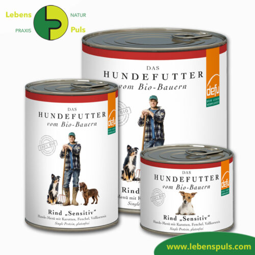 Defu Felderzeugnisse Bio Hundefutter Nassfutter Rind Sensitiv 1
