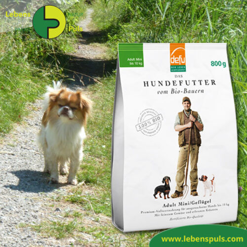 Defu Felderzeugnisse Bio Hundefutter Trockenfutter Adult Mini Gefluegel