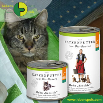 Defu Felderzeugnisse Bio Katzenfutter Nassfutter Huhn