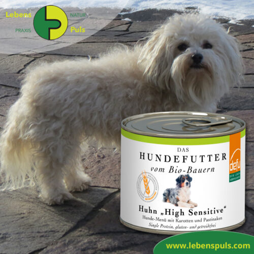 Defu Felderzeugnisse Bio Hundefutter Nassfutter Huhn High Sensitiv Getreidefrei