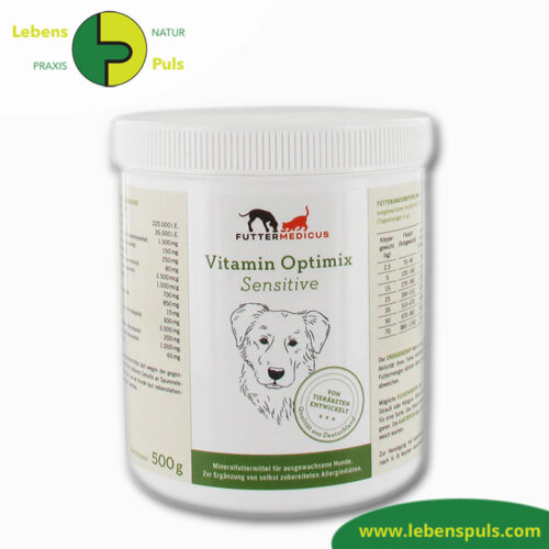 Vitamin Optimix Cani Sensitive | spezielles Vitamin Pulver | Hund Allergie 1 FuttermittelergÀnzung Futtermedicus Vitamin Optimix Sensitive