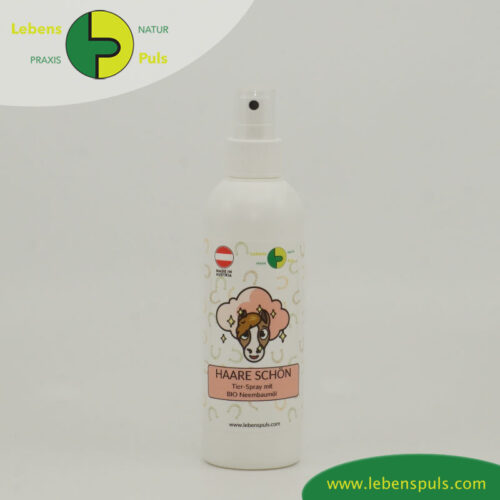 Haare Schön Fellpflege Pferde Spray mit Neembaumöl mit kleinem Zerstäuber LebensPuls