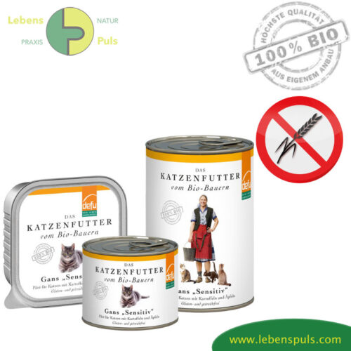 Defu Premium Katzenfutter Nassfutter getreidefrei BIO Gans 100g, 200g, 410g