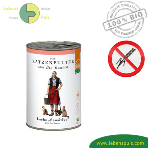 Defu Premium Katzenfutter Nassfutter getreidefrei BIO Lachs 410g