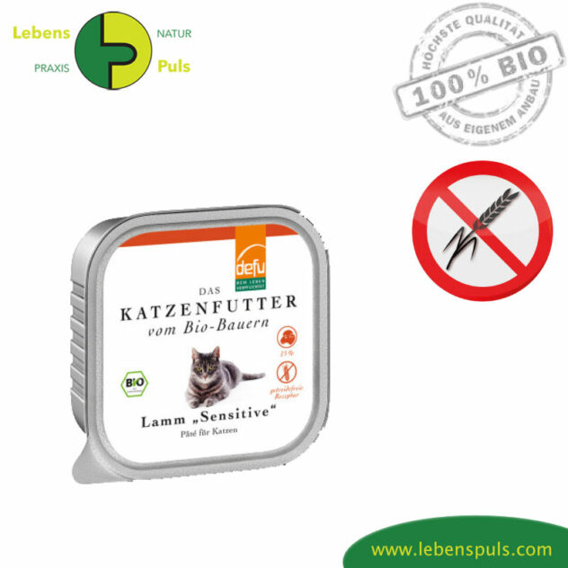 Defu Premium Katzenfutter Nassfutter getreidefrei BIO Lamm 100g