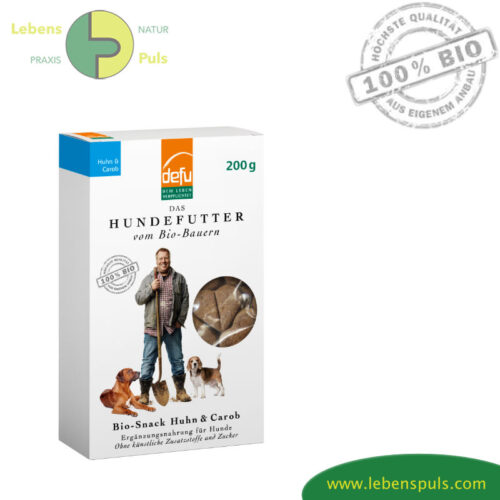 BIO Snack Huhn & Carob Belohnung für den Hund Defu, 200g