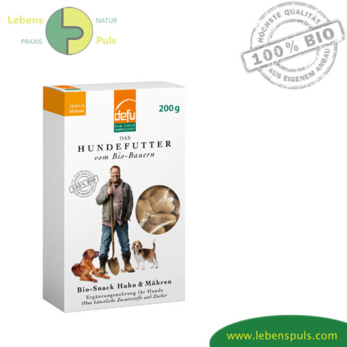 BIO Snack Huhn & Möhre Belohnung für den Hund Defu, 200g