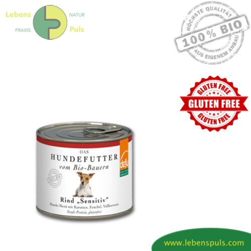 Defu Sensitive Premium Hundefutter Nassfutter BIO Rind 200g