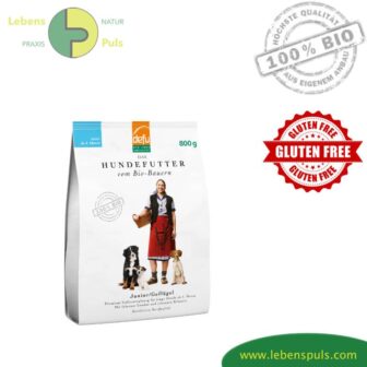 Defu Premium Hundefutter Trockenfutter BIO Geflügel Junior, 800g