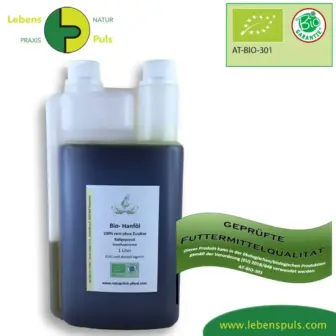 Einzelfuttermittel Natürlich Pferd BIO Hanföl