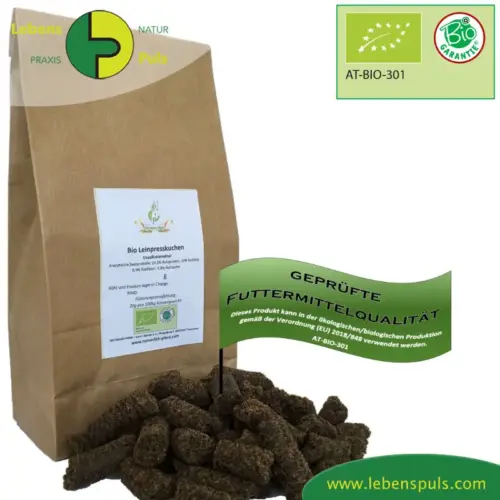 Einzelfuttermittel Natürlich Pferd BIO Lein Presskuchen Verdauung