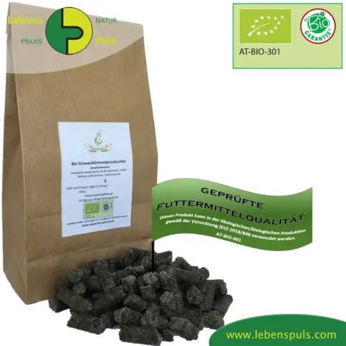 Einzelfuttermittel Natürlich Pferd BIO Schwarzkümmel Presskuchen Asthma Allergien