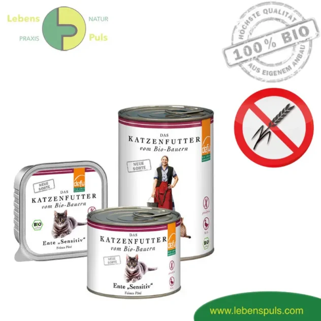 Defu Sensitive Premium Katzenfutter Nassfutter BIO Ente 100g, 200g, 410g