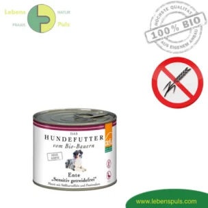 Defu High Sensitive Premium Hundefutter Nassfutter getreidefrei BIO Ente 200g