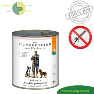 Defu High Sensitive Premium Hundefutter Nassfutter getreidefrei BIO Schwein 820g