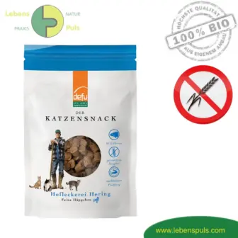 Defu Hofleckerei Hering, softe BIO Happen, Katze, Belohnung, Hering, 80g