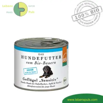 Defu Sensitive Premium Junior Hundefutter Nassfutter BIO Geflügel 200g