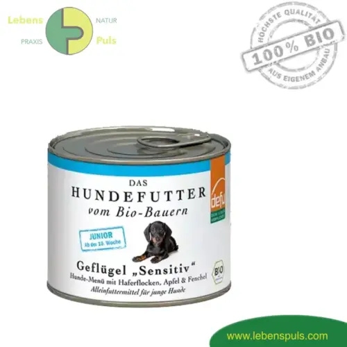 Defu Sensitive Premium Junior Hundefutter Nassfutter BIO Geflügel 200g
